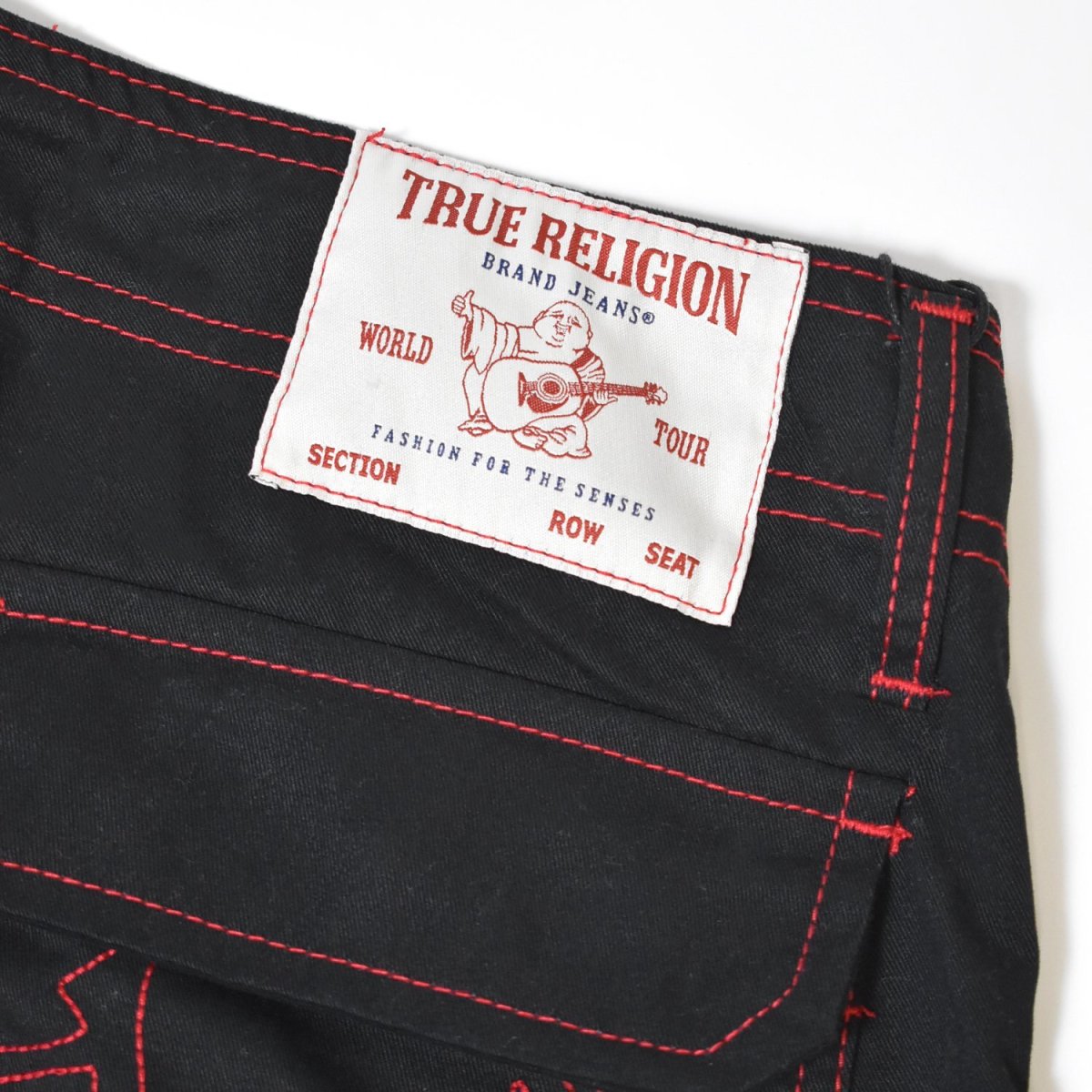 画像5: True Religion Baggy EMB Cargo Pants - Jet BlackｘTR-V Red / トゥルーレリジョン (5)