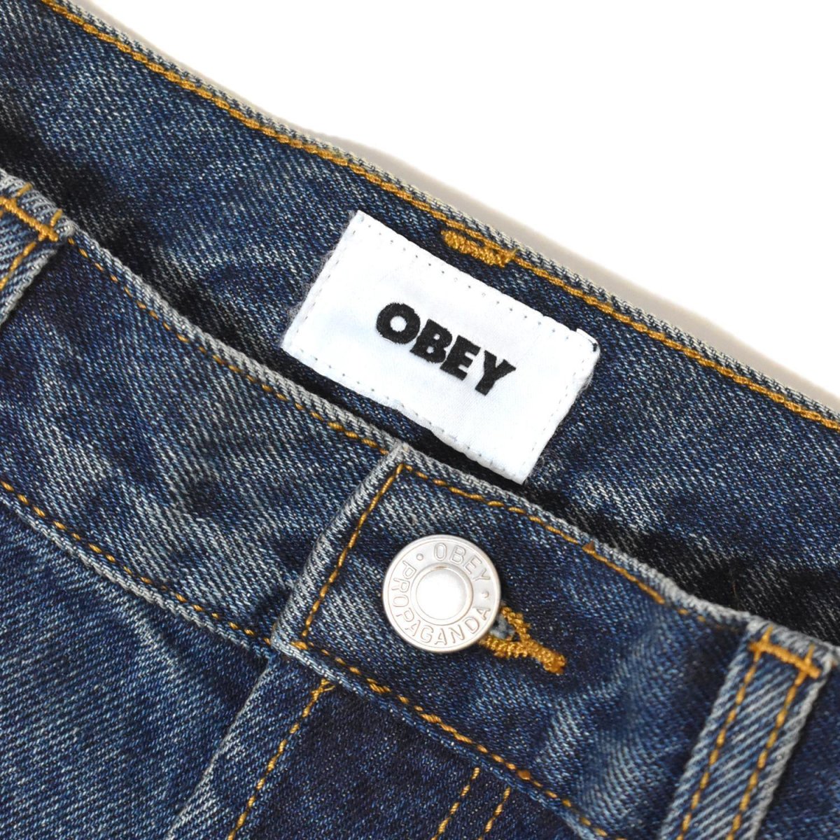 画像6: OBEY Classic Baggy Denim - Oil Stained Indigo / オベイ (6)