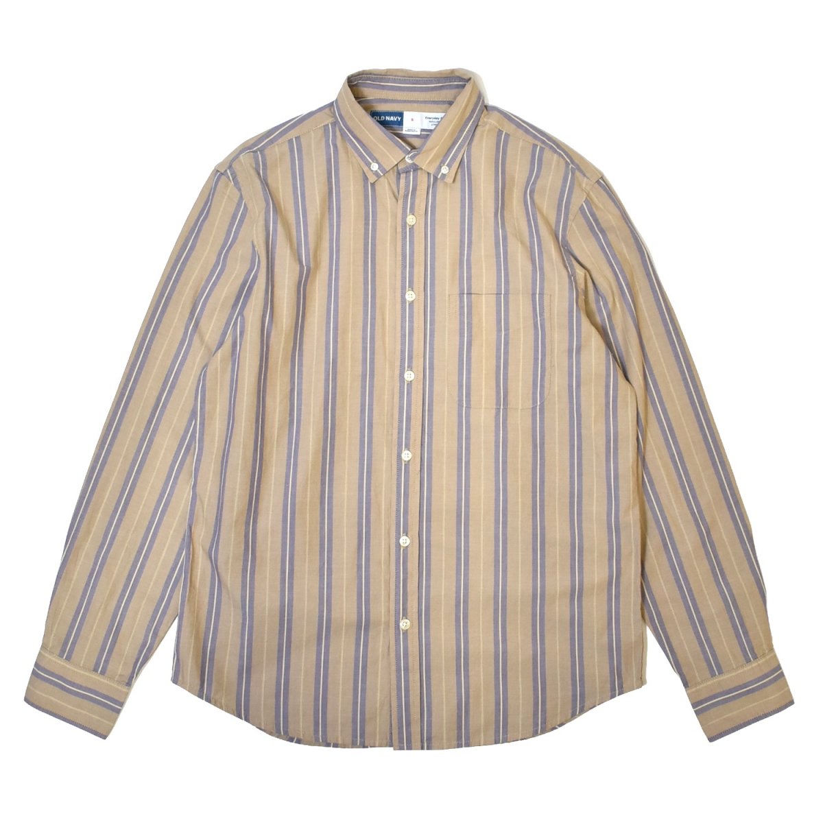 画像1: Old Navy L/S Stripe Poplin Shirts - Light Purple Stripe (1)