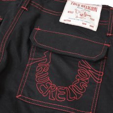 画像4: True Religion Baggy EMB Cargo Pants - Jet BlackｘTR-V Red / トゥルーレリジョン (4)