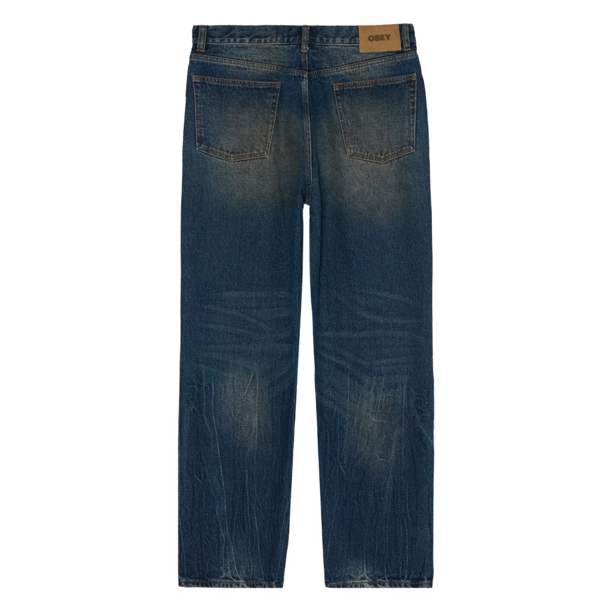 画像2: OBEY Classic Baggy Denim - Oil Stained Indigo (2)