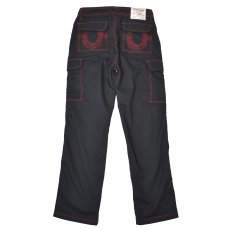 画像1: True Religion Baggy EMB Cargo Pants - Jet BlackｘTR-V Red / トゥルーレリジョン (1)
