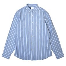 画像1: Old Navy L/S Stripe Poplin Shirts - Blue (1)