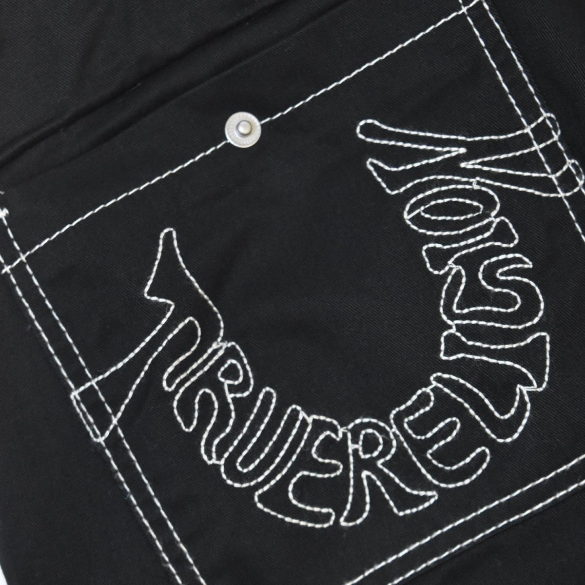 画像5: True Religion Baggy EMB Cargo Pants - Jet Black / トゥルーレリジョン (5)