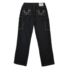 画像1: True Religion Baggy EMB Cargo Pants - Jet Black / トゥルーレリジョン (1)