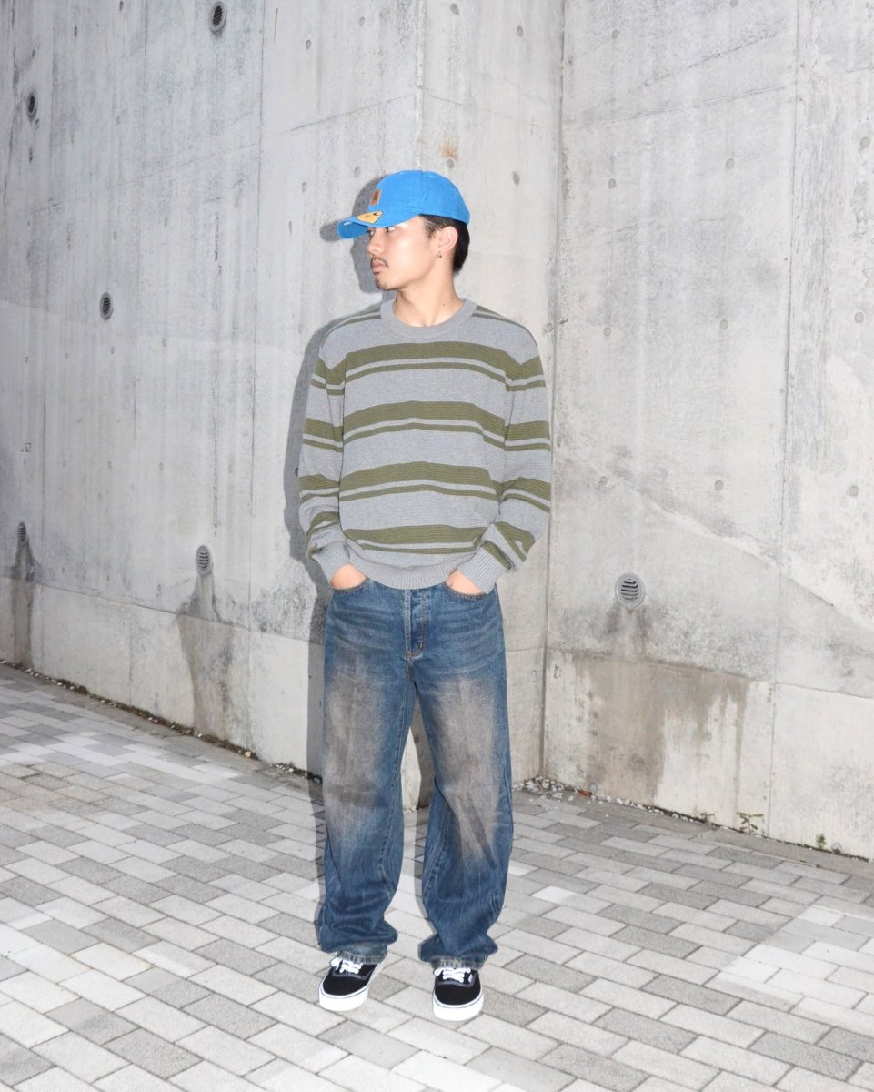 画像9: OBEY Classic Baggy Denim - Oil Stained Indigo / オベイ (9)