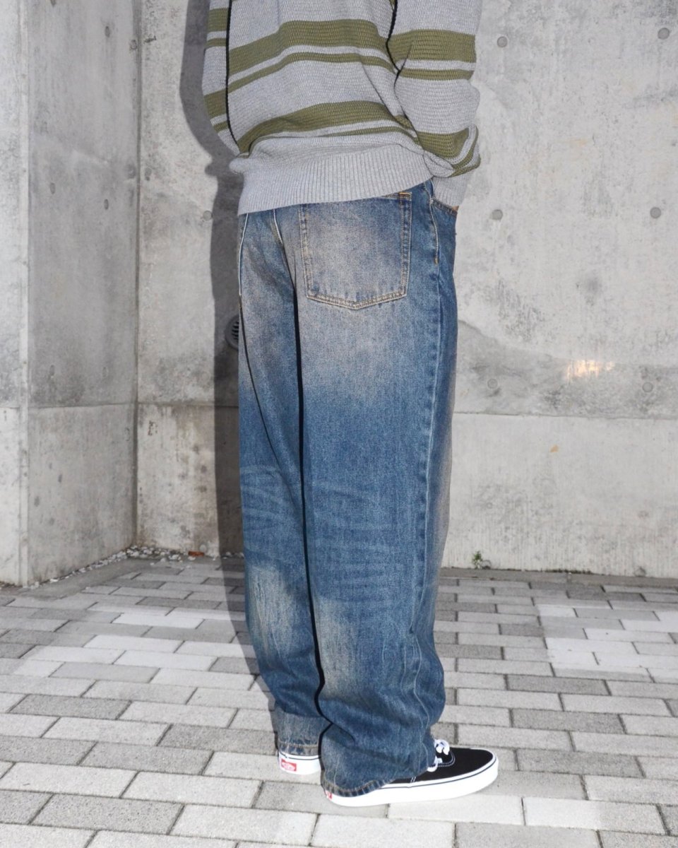 画像10: OBEY Classic Baggy Denim - Oil Stained Indigo / オベイ (10)