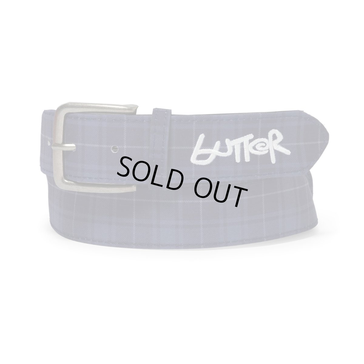 画像1: Butter Goods Plaid Belt - Navy / バターグッズ (1)