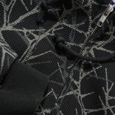 画像2: Butter Goods Thorn Camo Waffle Zip-Thru Hood - Black / バターグッズ (2)