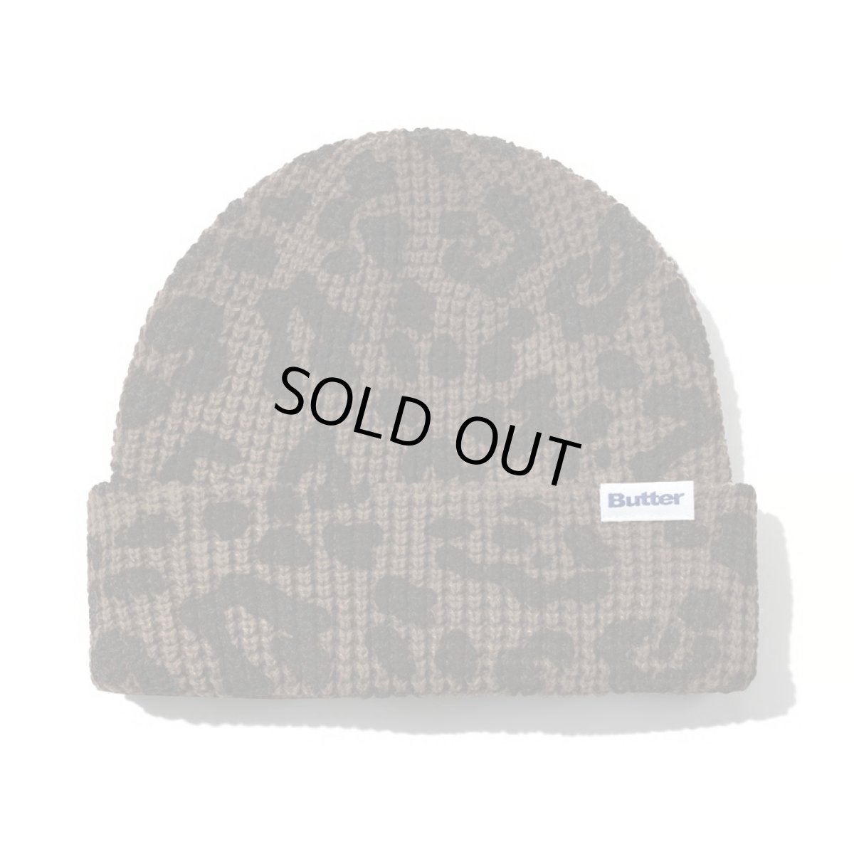 画像1: Butter Goods Distress Waffle Beanie - Leopard / バターグッズ (1)