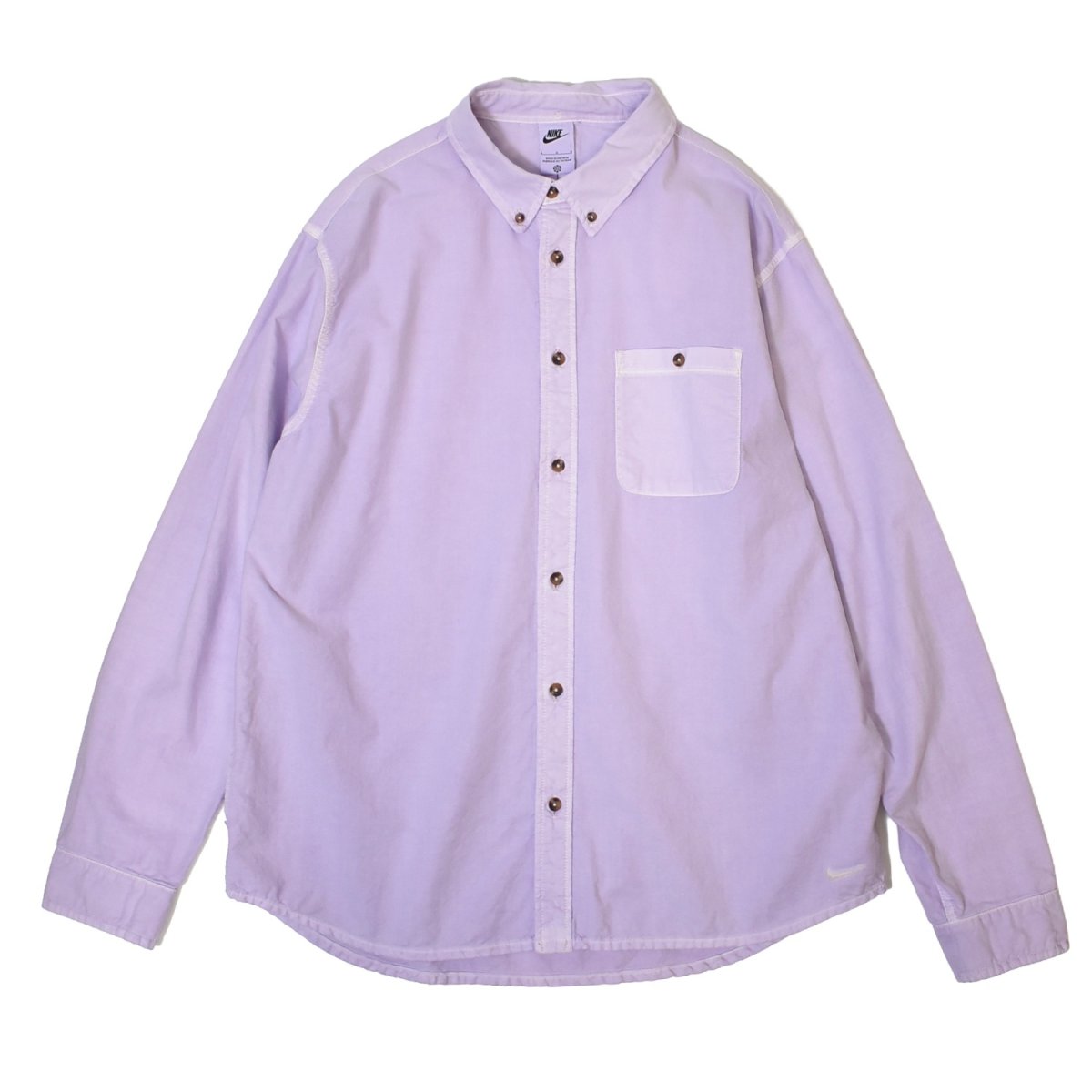 画像1: NIKE L/S Overdye Oxford Shirts - Purple (1)