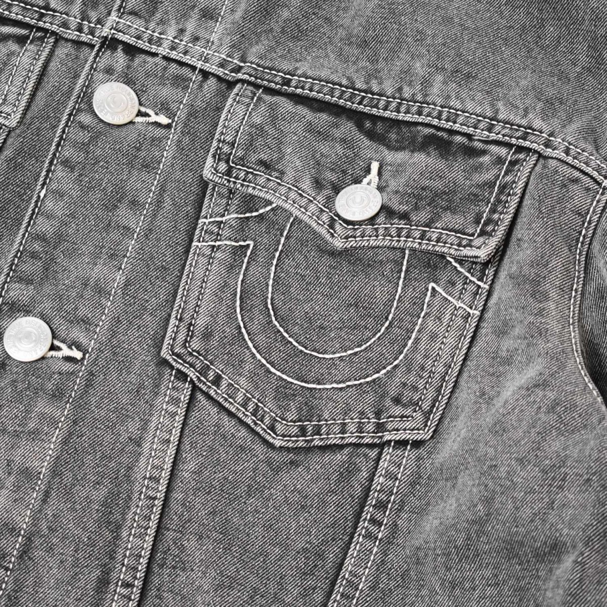 画像4: True Religion Jesse SN Trucker Jacket Jacket - Grey Wash / トゥルーレリジョン (4)