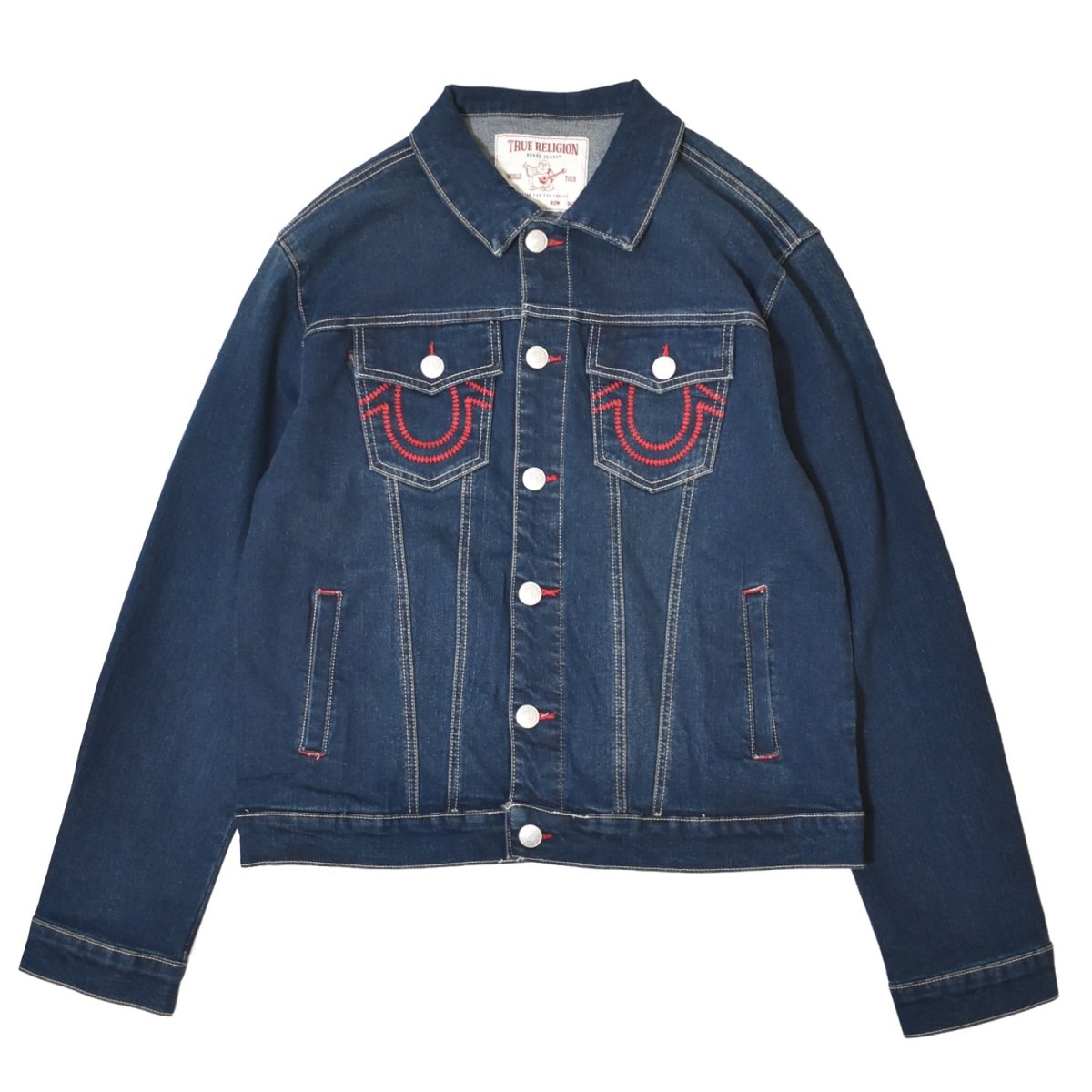 画像1: True Religion Ladder Stitch SN Denim Jacket - Dark Hawk’s Eye Wash / トゥルーレリジョン (1)