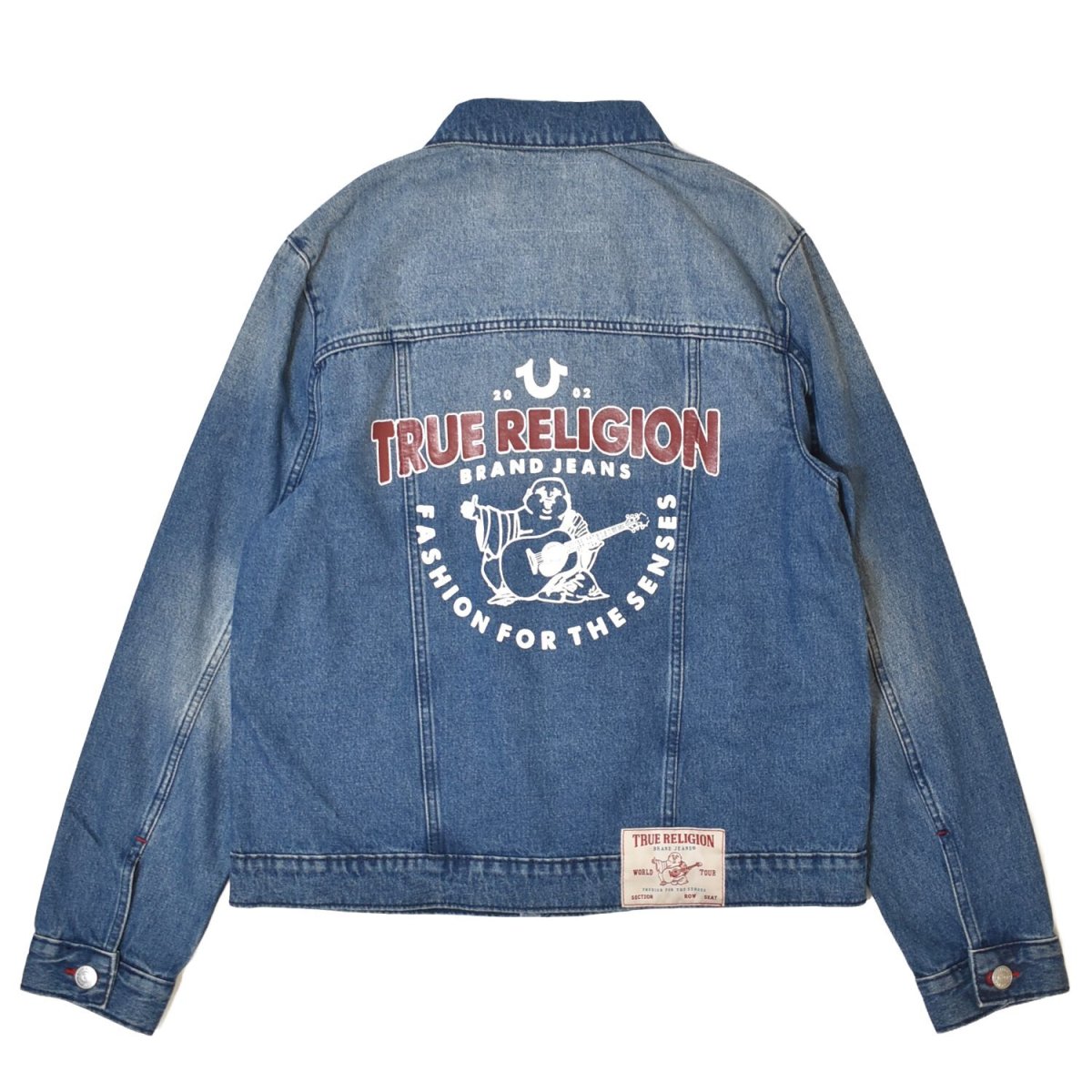 画像1: True Religion TRBJ Print SN Denim Jacket - Medium Blue / トゥルーレリジョン (1)