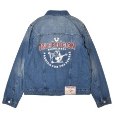 画像1: True Religion TRBJ Print SN Denim Jacket - Medium Blue / トゥルーレリジョン (1)