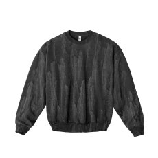 画像1: Los Angeles Apparel 14oz Drip Dye Heavy Fleece Crewneck - Black / ロサンゼルスアパレル ドリップダイ クルーネック スウェット (1)