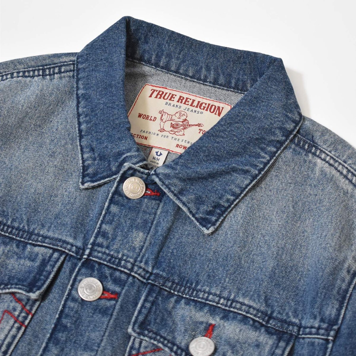 画像5: True Religion TRBJ Print SN Denim Jacket - Medium Blue / トゥルーレリジョン (5)