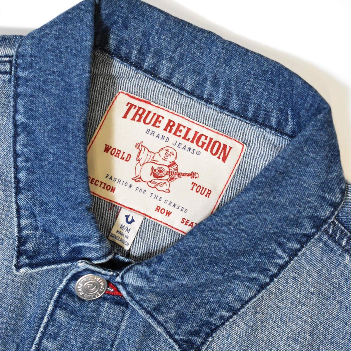 画像6: True Religion TRBJ Print SN Denim Jacket - Medium Blue / トゥルーレリジョン (6)
