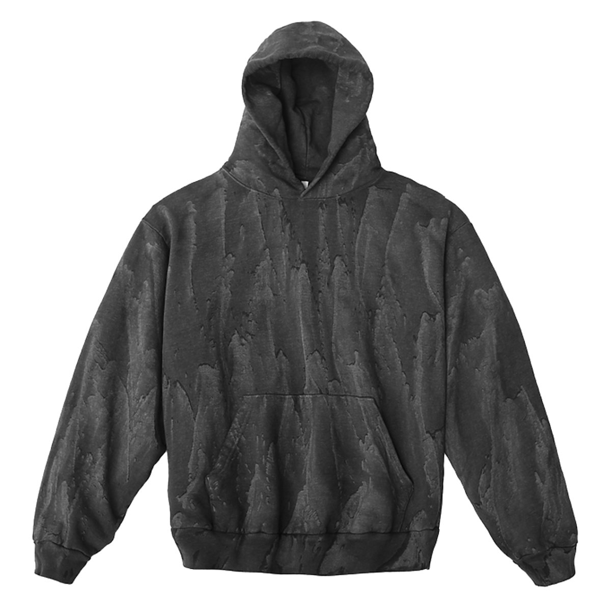 画像1: Los Angeles Apparel 14oz Drip Dye Heavy Fleece Hoodie - Black / ロサンゼルスアパレル ドリップダイ スウェット フーディ (1)