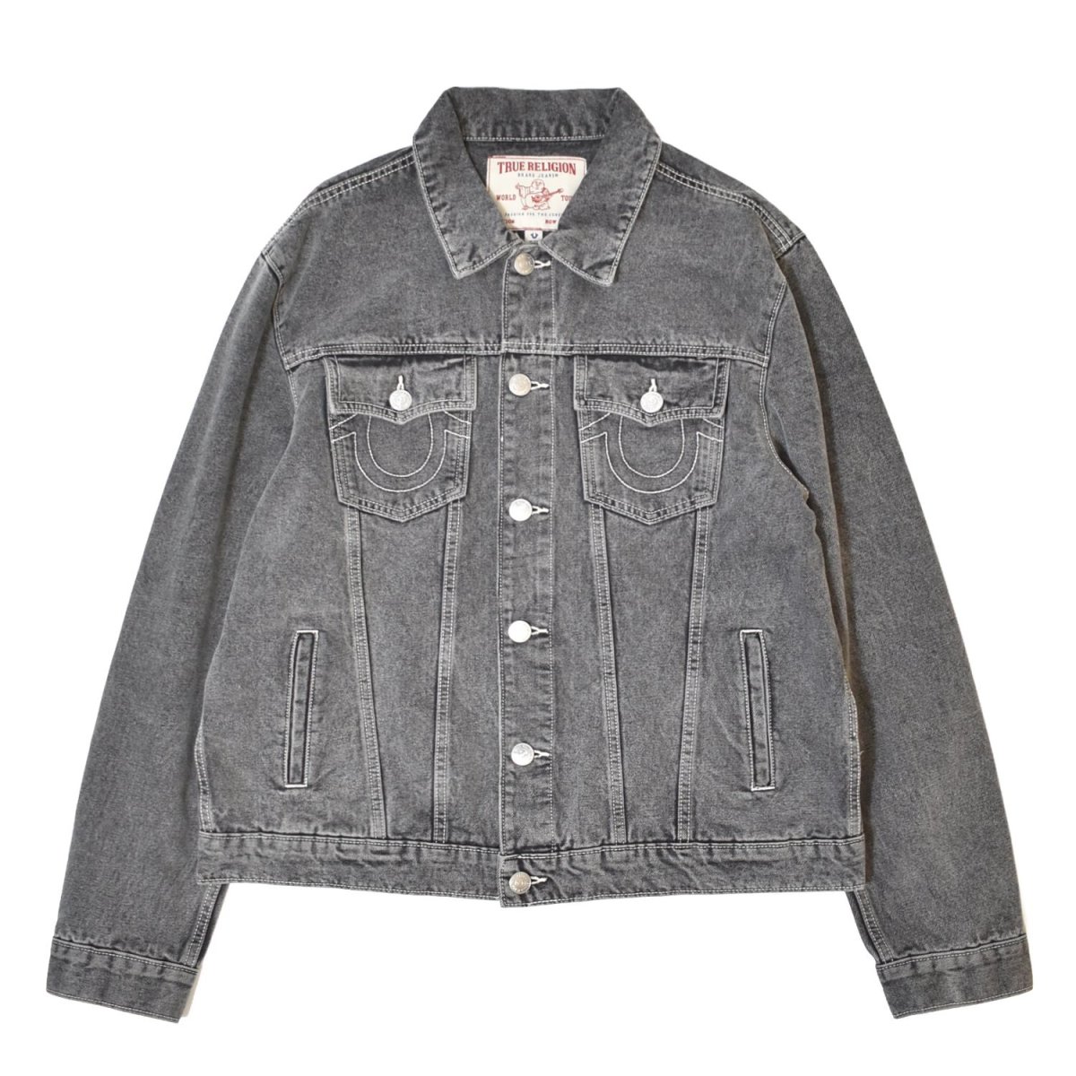 画像1: True Religion Jesse SN Trucker Jacket Jacket - Grey Wash / トゥルーレリジョン (1)