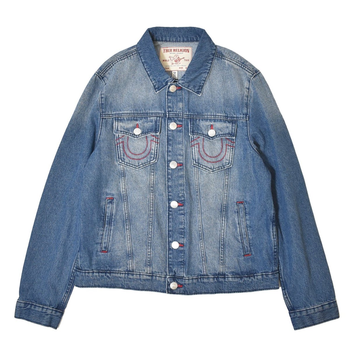 画像2: True Religion TRBJ Print SN Denim Jacket - Medium Blue / トゥルーレリジョン (2)