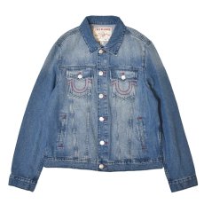 画像2: True Religion TRBJ Print SN Denim Jacket - Medium Blue / トゥルーレリジョン (2)