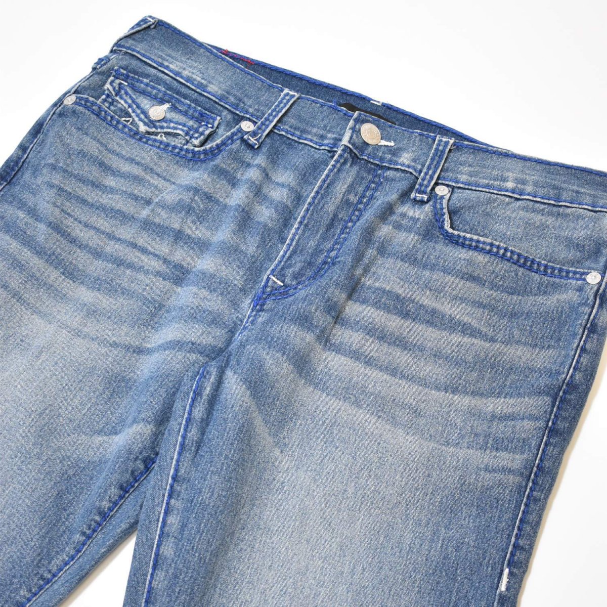 画像7: True Religion Geno Big T Flap Slim Jeans - Medium Blue / トゥルーレリジョン (7)