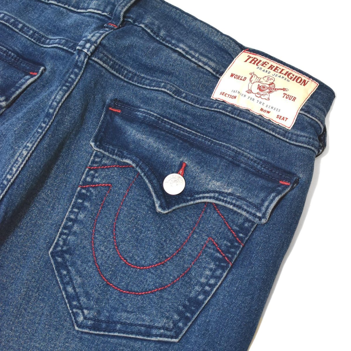 画像3: True Religion Ricky Flap Straight Jeans - Dark Shivering Wash / トゥルーレリジョン (3)