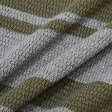 画像4: Calvin Klein Jeans Stripe Cotton Sweater - GreyｘOlive (4)