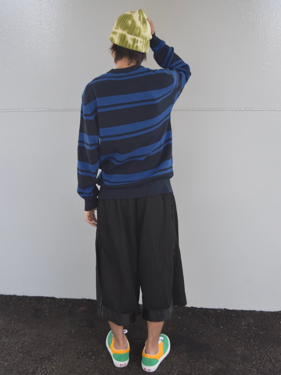 画像7: Calvin Klein Jeans Stripe Cotton Sweater - BlueｘBlack (7)
