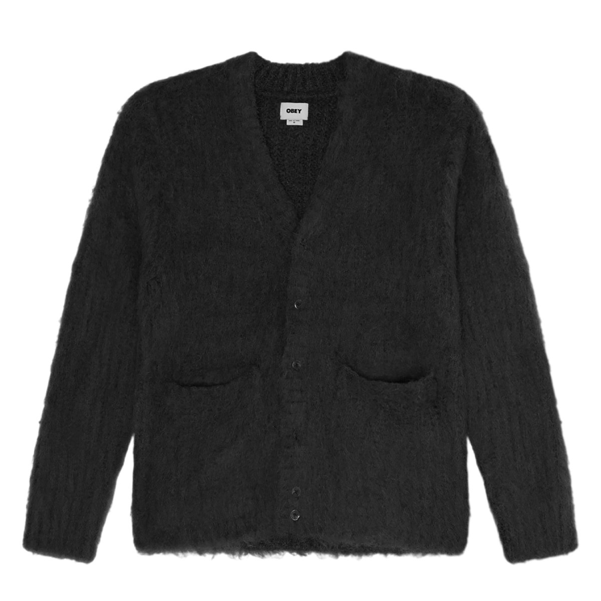 画像1: OBEY Patron Cardigan - Black / オベイ (1)