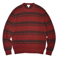 画像1: Calvin Klein Jeans Stripe Cotton Sweater - RedｘBrown (1)