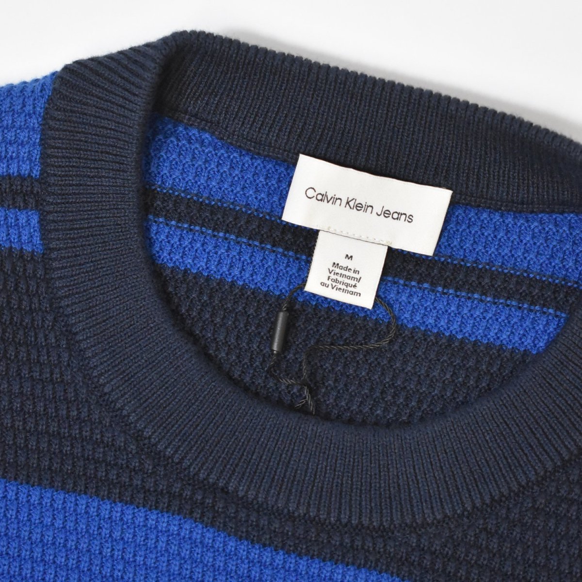 画像3: Calvin Klein Jeans Stripe Cotton Sweater - BlueｘBlack (3)