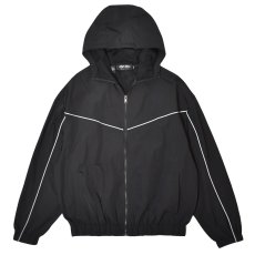 画像1: Shaka Wear Wind Opps Reflective Hoodie - Black / シャカウェア ナイロン リフレクティブ フーディ (1)