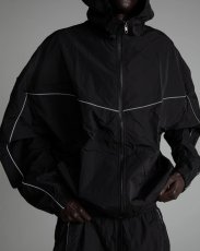 画像9: Shaka Wear Wind Opps Reflective Hoodie - Black / シャカウェア ナイロン リフレクティブ フーディ (9)