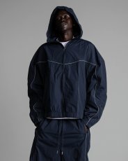 画像7: Shaka Wear Wind Opps Reflective Hoodie - Navy / シャカウェア ナイロン リフレクティブ フーディ (7)
