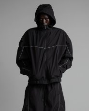 画像8: Shaka Wear Wind Opps Reflective Hoodie - Black / シャカウェア ナイロン リフレクティブ フーディ (8)