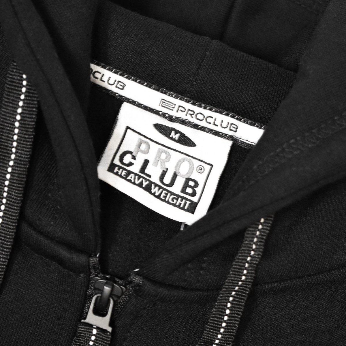 画像4: PRO CLUB Heavyweight Full Zip Fleece Hoodie - Black / プロクラブ ヘビーウェイト フルジップ フリースフーディ (4)