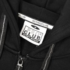 画像4: PRO CLUB Heavyweight Full Zip Fleece Hoodie - Black / プロクラブ ヘビーウェイト フルジップ フリースフーディ (4)