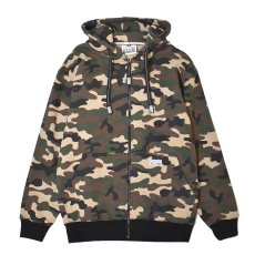 画像1: PRO CLUB Heavyweight Full Zip Fleece Hoodie - Green Camo / プロクラブ ヘビーウェイト フルジップ フリースフーディ (1)