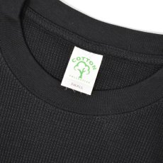 画像3: Cotton Collective 7.0oz Waffle L/S Tee - Limo Black / コットンコレクティブ ワッフル サーマル (3)