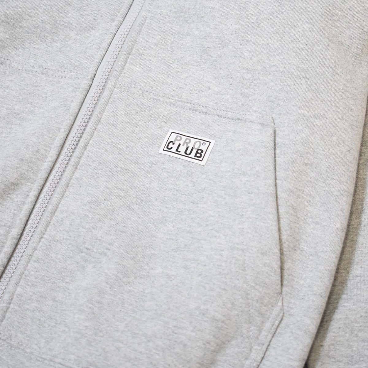 画像6: PRO CLUB Heavyweight Full Zip Fleece Hoodie - Heather Gray / プロクラブ ヘビーウェイト フルジップ フリースフーディ (6)