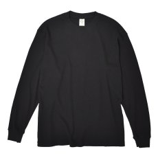 画像1: Cotton Collective 7.0oz Waffle L/S Tee - Limo Black / コットンコレクティブ ワッフル サーマル (1)
