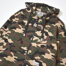 画像3: PRO CLUB Heavyweight Full Zip Fleece Hoodie - Green Camo / プロクラブ ヘビーウェイト フルジップ フリースフーディ (3)