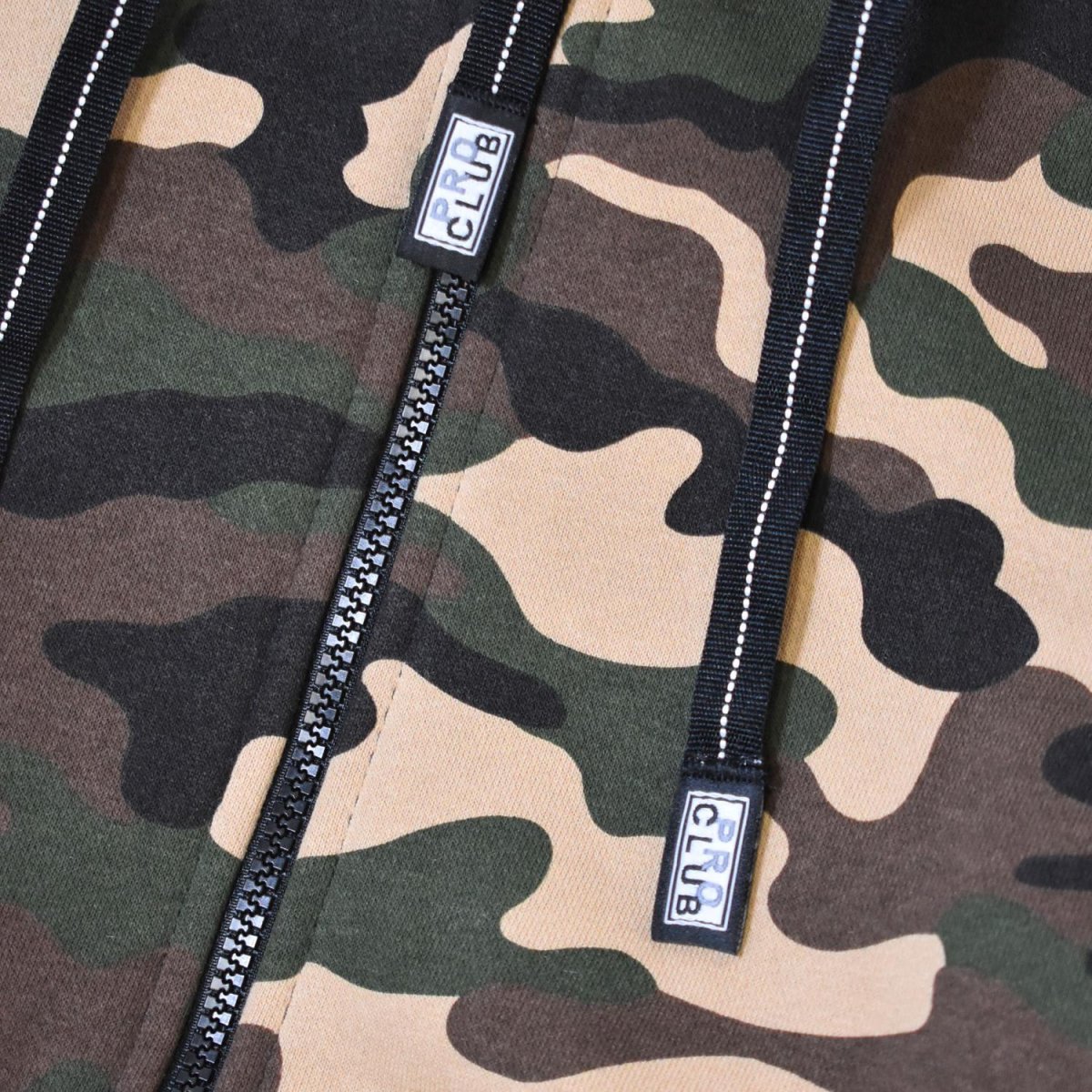 画像7: PRO CLUB Heavyweight Full Zip Fleece Hoodie - Green Camo / プロクラブ ヘビーウェイト フルジップ フリースフーディ (7)