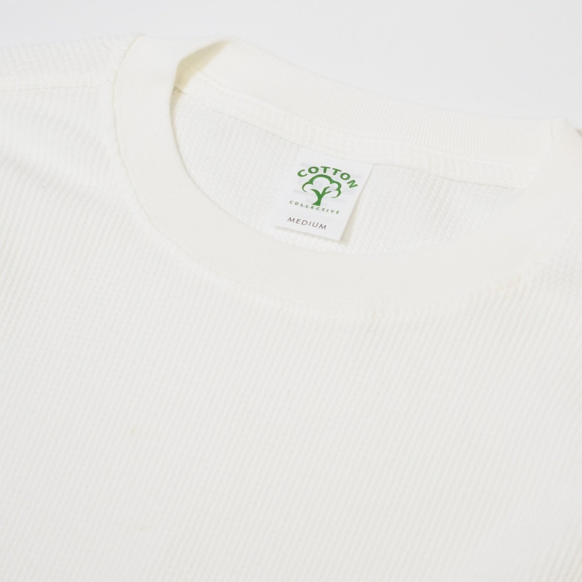 画像2: Cotton Collective 7.0oz Waffle L/S Tee - Blanc White / コットンコレクティブ ワッフル サーマル (2)