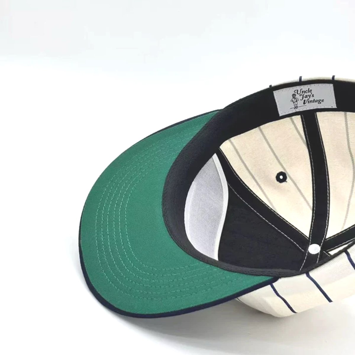 画像4: Uncle Jay's Vintage New York Yankees Twill Pinstripe Cap - WhiteｘNavy (4)