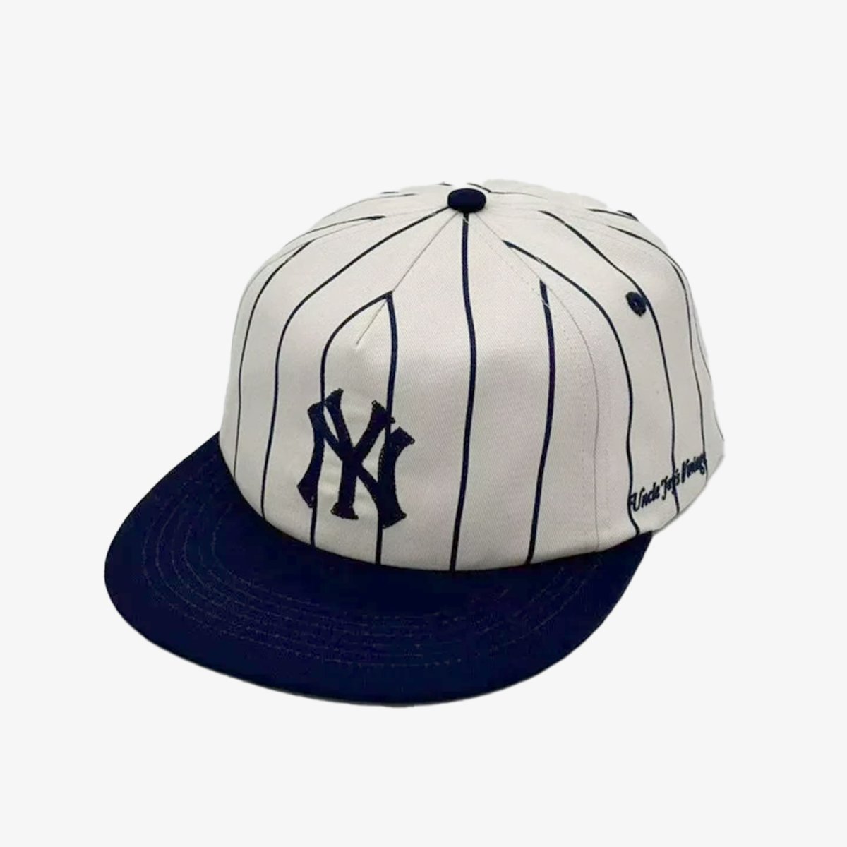 画像2: Uncle Jay's Vintage New York Yankees Twill Pinstripe Cap - WhiteｘNavy (2)