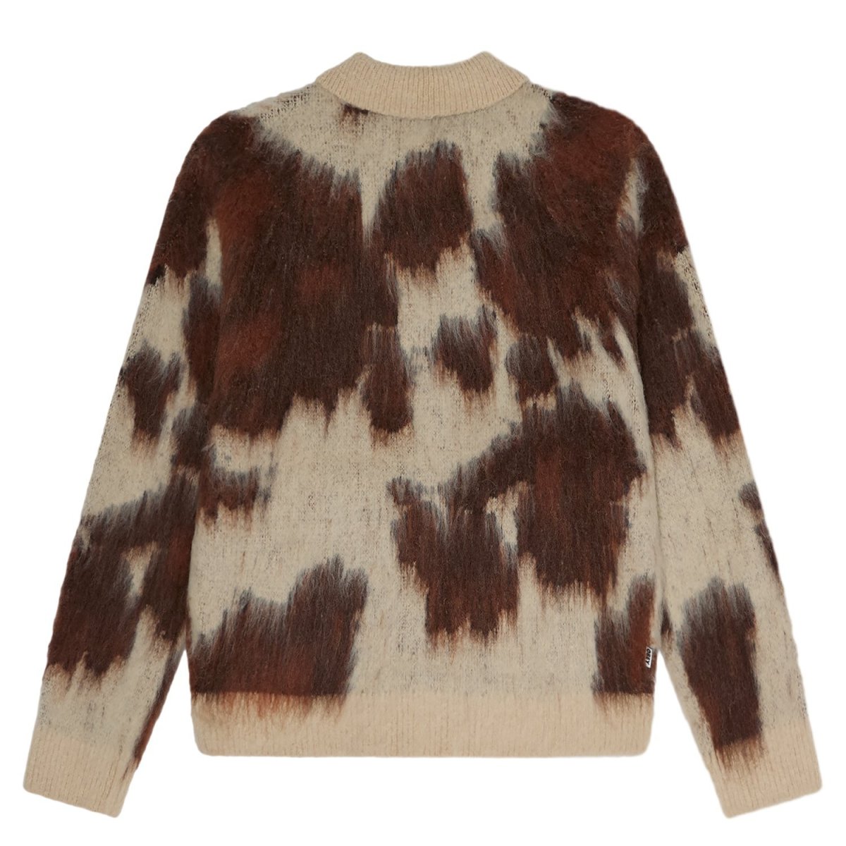 画像2: OBEY Cow Pattern Zip Sweater - Cow Multi / オベイ (2)