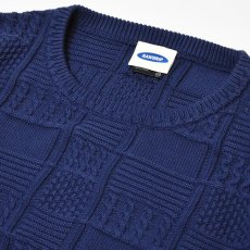 画像2: RAWDRIP Panel Pattern Crew Knit - Navy (2)